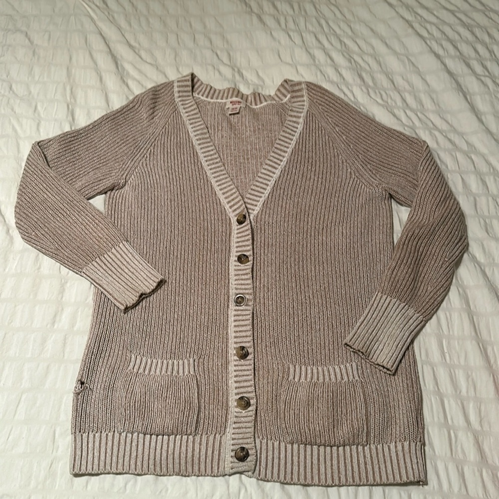 Mossimo tan hem cardigan size XS